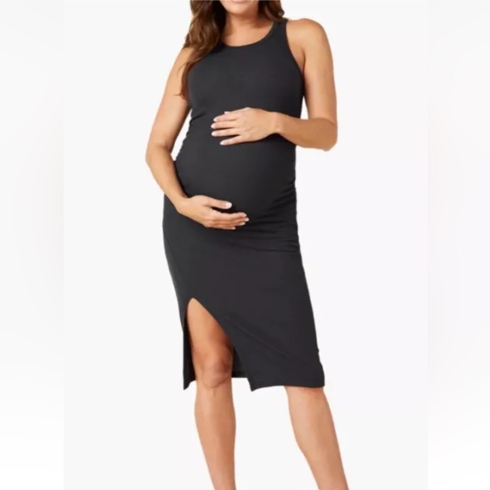 Beyond Yoga Charcoal Midi Dress